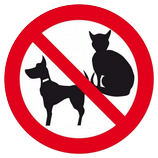 Panneau disque interdit aux animaux inpixio